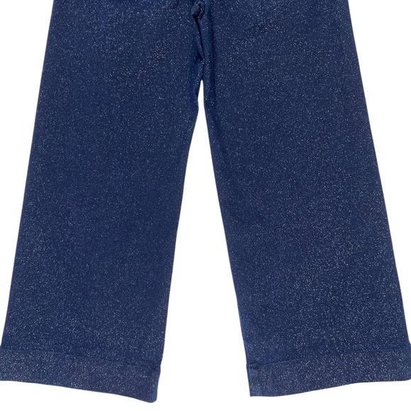 Anthropologie Maeve The Colette Sparkle Denim Cropped Wide Leg Jeans Size 26P - Picture 12 of 13